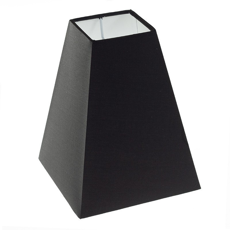 lawaai Hangen goedkoop Vierkante lampenkap, Ø 16cm h20cm, zwart - 100% gemaakt in Italië